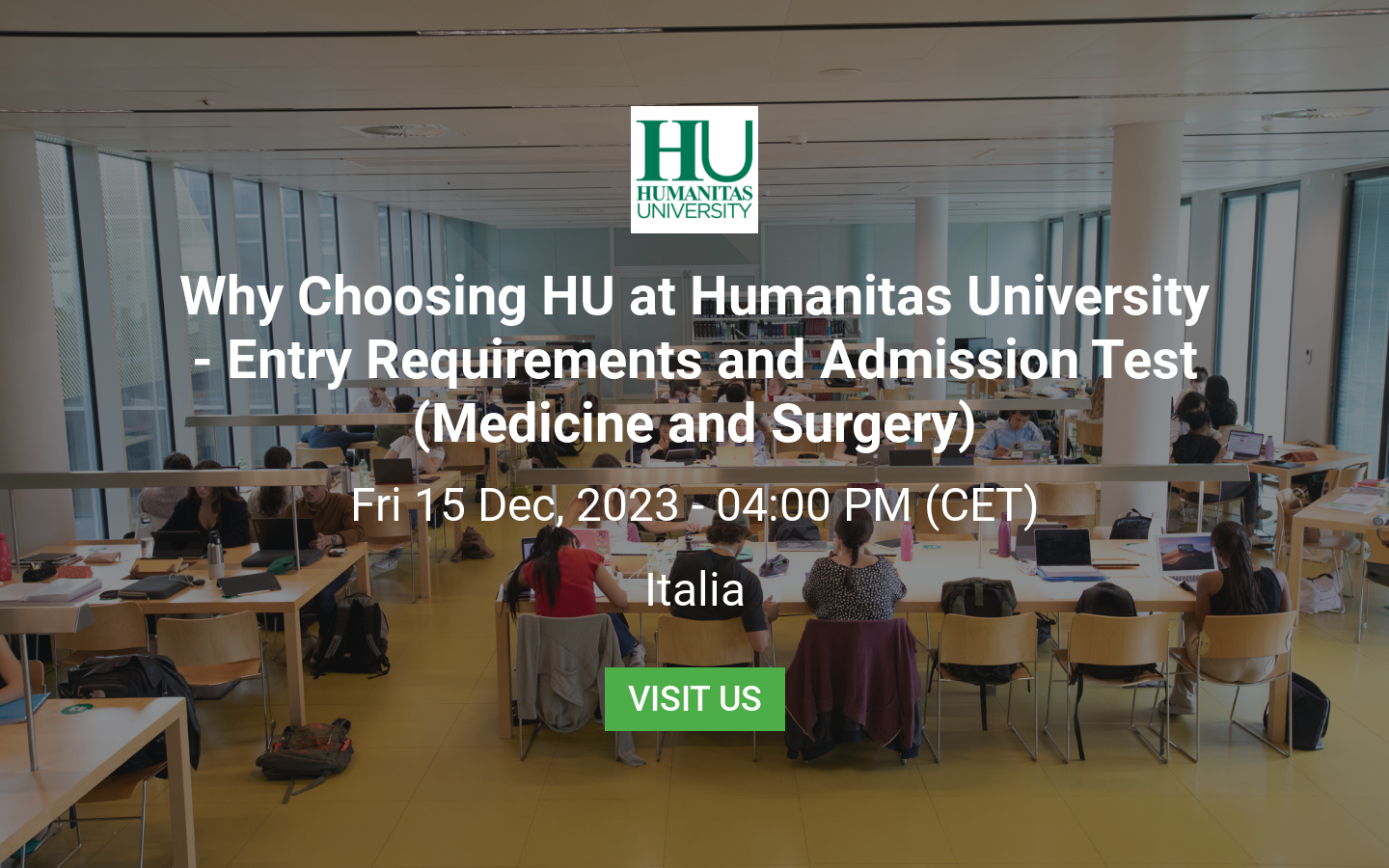 Why Choosing HU at Humanitas University Entry Requirements and Admission Test (Medicine and
